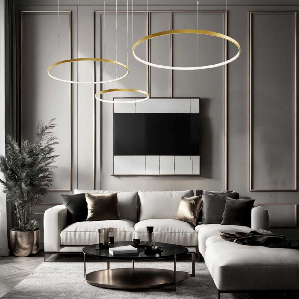 Κρεμαστό Φωτιστικό Χρυσό LED 70W Maximos - Viokef