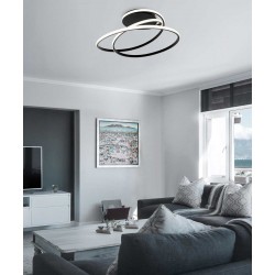 Φωτιστικό Οροφής Μαύρο 41W Mily - Viokef