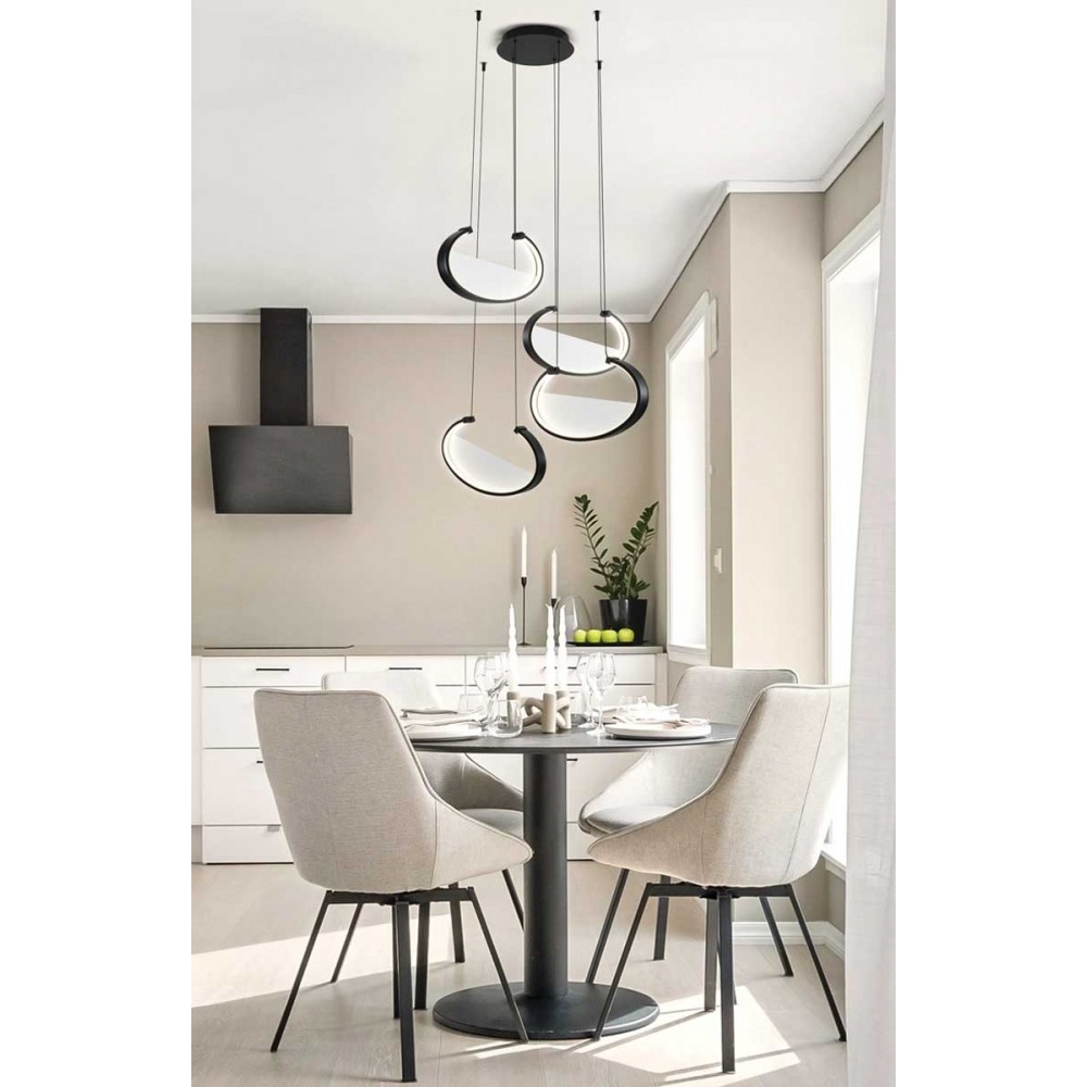 LED Κρεμαστό Φωτιστικό 4/Φωτο 85W Adele - Viokef