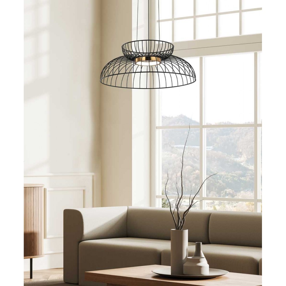 LED Κρεμαστό Φωτιστικό Μονόφωτο D:500 9W Igor - Viokef