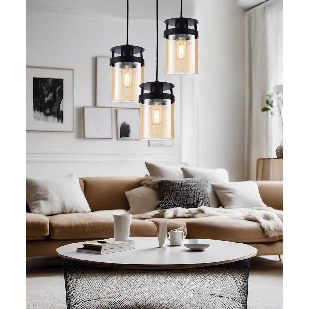 Κρεμαστό Φωτιστικό 3/Φωτο 3xE27 Betty - Viokef