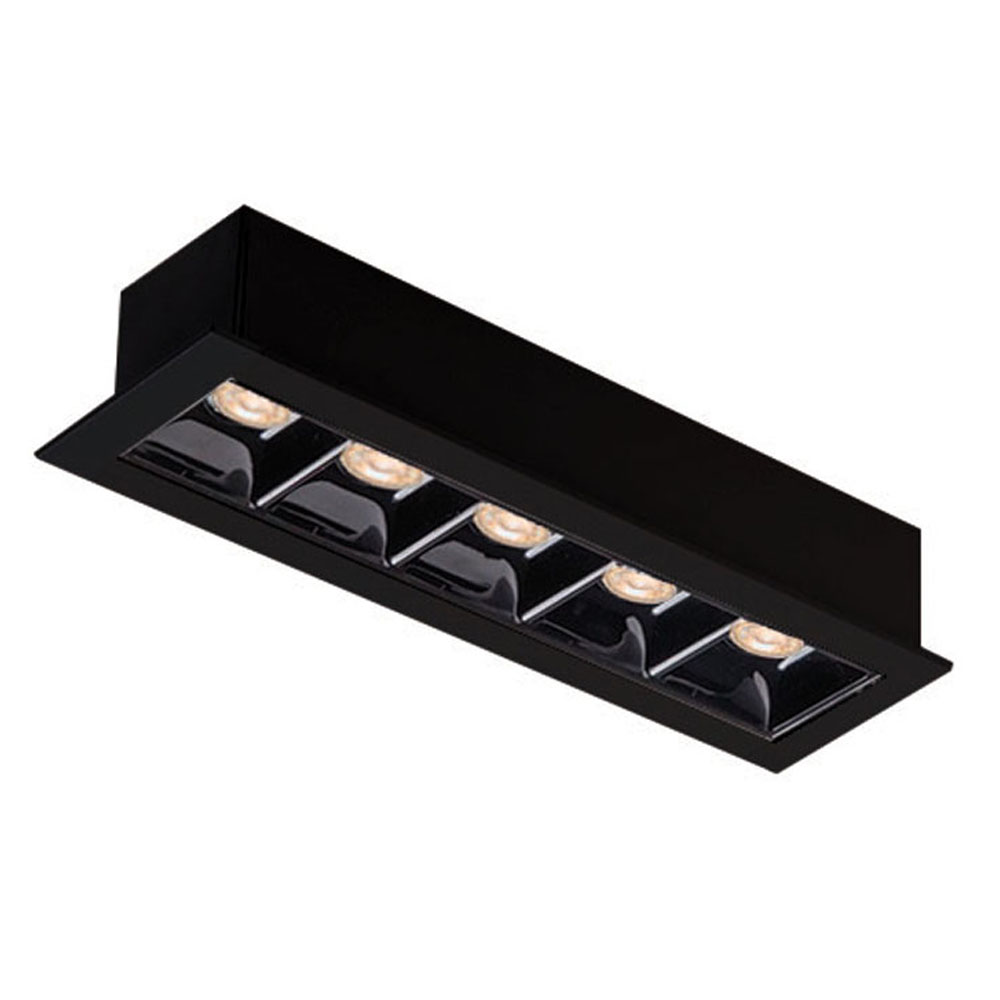 LED Σποτ Χωνευτό Μαύρο 10W Aden - Viokef