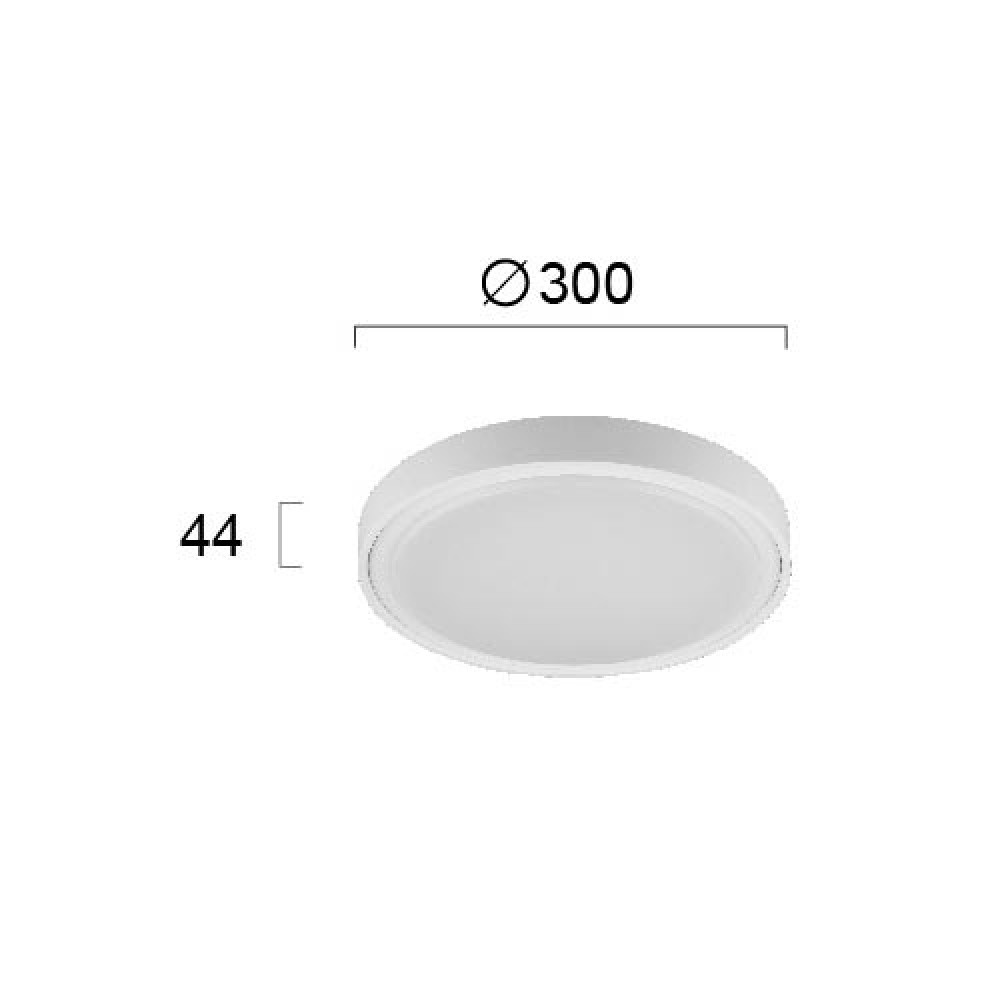 LED Πλαφονιέρα Εξωτερικού Χώρου Σε Ανθρακί Χρώμα D30cm IP65 19W ANABELLA - VIOKEF