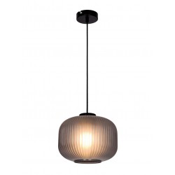 Κρεμαστό Φωτιστικό Μονόφωτο Με Οπάλ Φυμέ Γυαλί Φ35 1x E27 70W Astor - VIOKEF