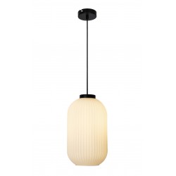 Κρεμαστό Φωτιστικό Μονόφωτο Με Οπάλ Λευκό Γυαλί Φ20 1x E27 70W Astor - VIOKEF