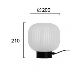 Πορτατίφ Με Οπάλ Λευκό Γυαλί 1x E27 42W Astor - VIOKEF