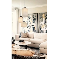 Κρεμαστό Φωτιστικό Πολύφωτο Με Οπάλ Λευκό Γυαλί 3x E27 70W Astor - VIOKEF