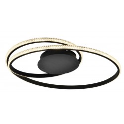 LED Φωτιστικό Οροφής Μεταλλικό Μαύρο D57cm 28W BERLIN VIOKEF