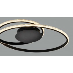 LED Φωτιστικό Οροφής Μεταλλικό Μαύρο D57cm 28W BERLIN VIOKEF