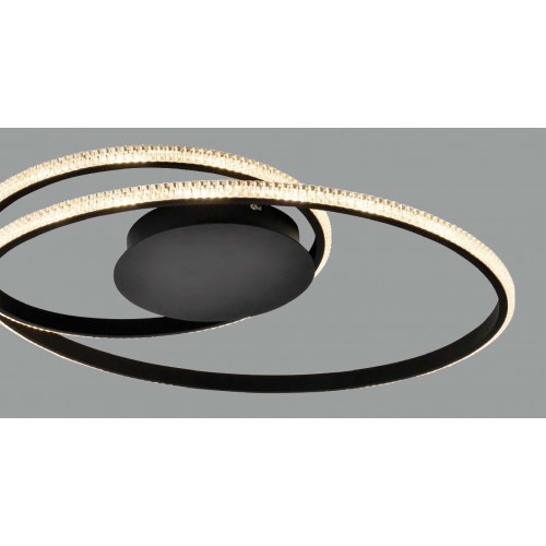 LED Φωτιστικό Οροφής Μεταλλικό Μαύρο D57cm 28W BERLIN VIOKEF