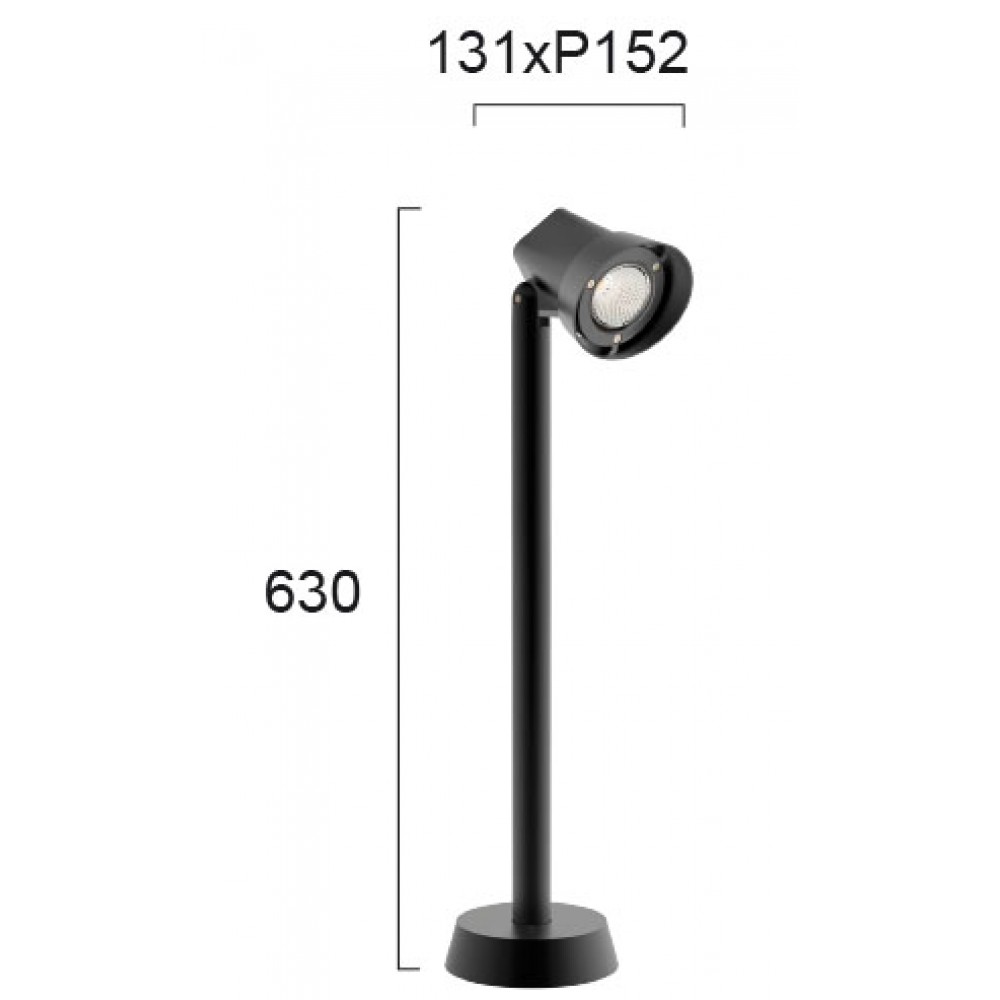 Φωτιστικό Εδάφους Αλουμινίου σε Ανθρακί με Βάση 1xGU10 IP54 Delton VIOKEF