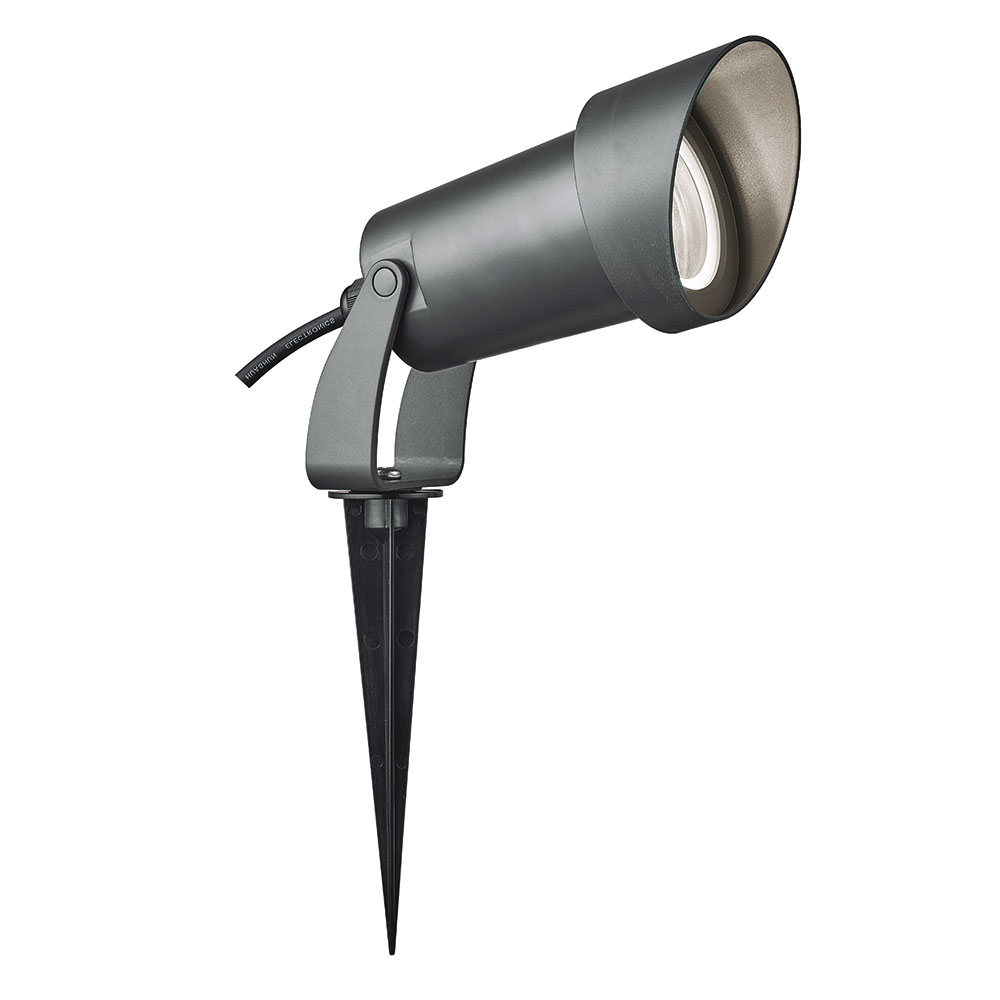 Προβολέας Πλαστικός Σε Ανθρακί 1xGU10 IP54 ELLIS VIOKEF