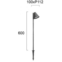 Εξωτερικο Φωτιστικό Εδάφους Αλουμινίου σε Ανθρακί με Καρφί 1xGU10 IP65 Gilbert VIOKEF