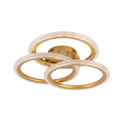 LED Φωτιστικό Οροφής 3/Φωτο Χρυσό 40,9W KATIA - VIOKEF