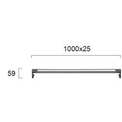 LED Γραμμικό Wall Washer Αλουμινίου Σε Ανθρακί L:1000 110º IP65 LEVI VIOKEF