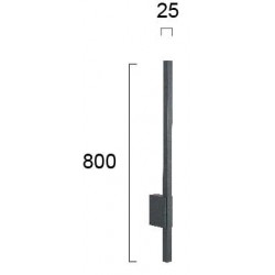 LED Απλίκα Αλουμινίου σε Ανθρακί 12,4W IP54 LIAM - VIOKEF