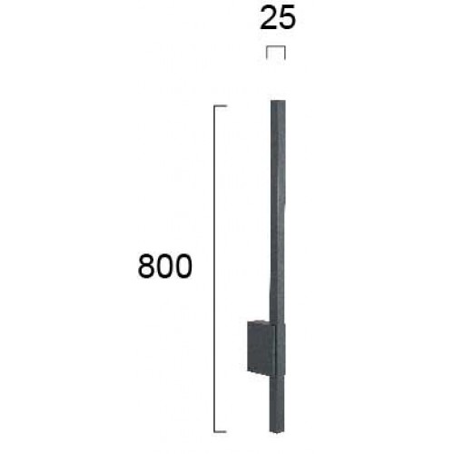 LED Απλίκα Αλουμινίου σε Ανθρακί 12,4W IP54 LIAM - VIOKEF