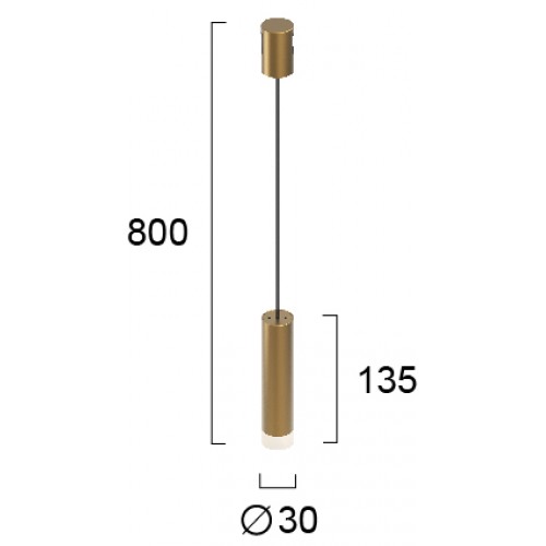 Κρεμαστό Σποτ Track-24VDC Χρυσό Μαγνητικό 3W Hoop - VIOKEF