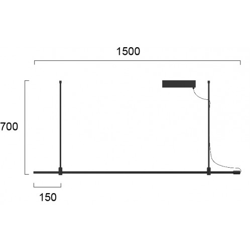 Ράγα Κρεμαστή Magnetic Hoop L1500mm - VIOKEF