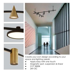 Ράγα Κρεμαστή Magnetic Hoop L1800mm - VIOKEF