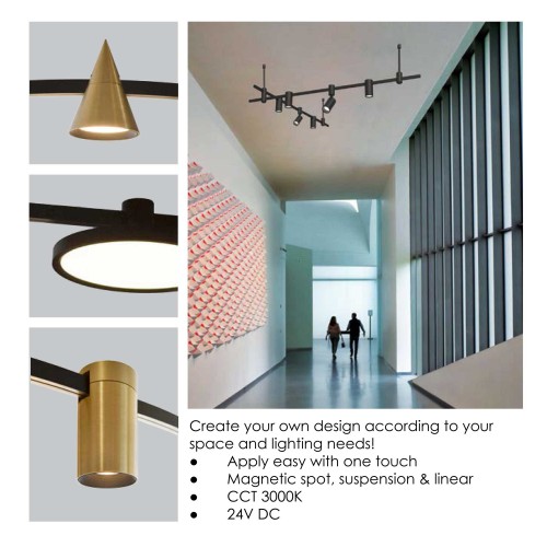 Ράγα Κρεμαστή Magnetic Hoop L1800mm - VIOKEF