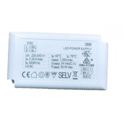 Power supply 24VDC 30W IP20 On-Off (Slim) Για Μαγνητική Ράγα Hoop - VIOKEF