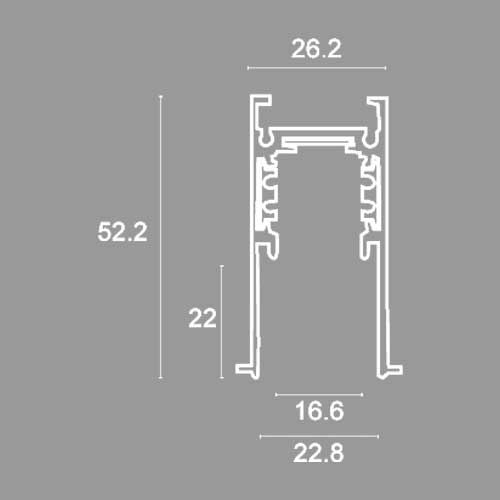 Μαγνητικό Track Λευκό 48VDC - VIOKEF 