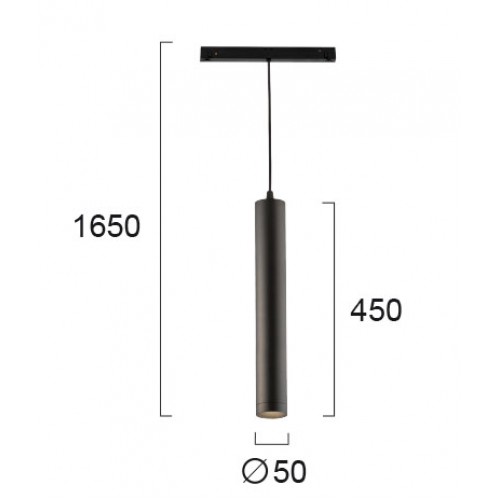 ΜΟΝΟΦΩΤΟ 12W MAGNETIC Μαύρο 48VDC CRI>80 UGR<23 - VIOKEF