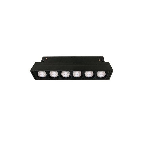 Γραμμικό Οροφής (Track) MAGNETIC LED 6W Μαύρο 48VDC CRI>80 UGR<15 - VIOKEF