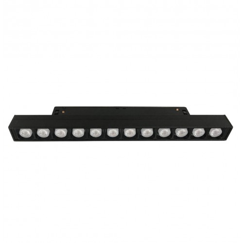 Γραμμικό Οροφής (Track) MAGNETIC LED 12W Μαύρο 48VDC CRI>80 UGR<15 ( DIMMABLE) - VIOKEF