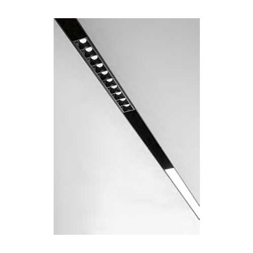 Γραμμικό Οροφής (Track) MAGNETIC LED 18W Μαύρο 48VDC CRI>80 UGR<15 - VIOKEF