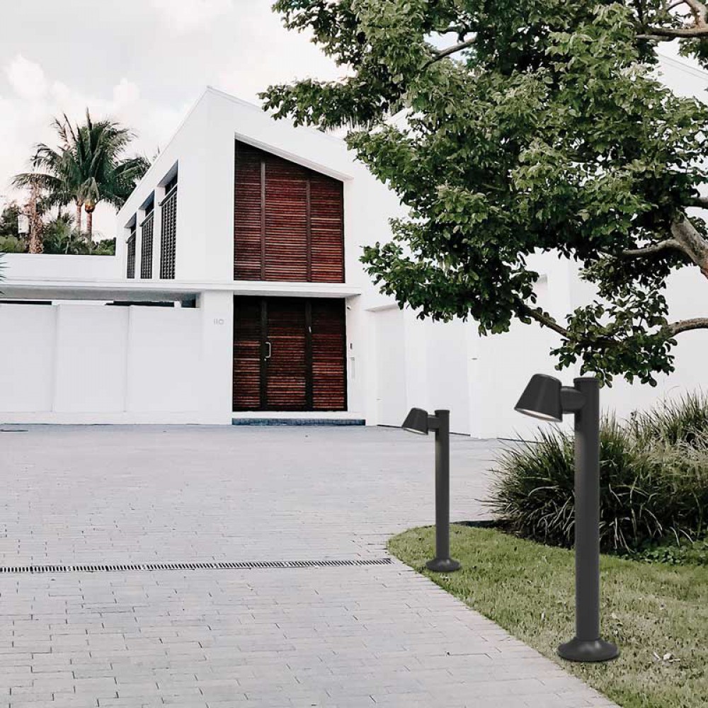 Στήλος Κήπου Μαύρο Πλαστικό IP44 1xGU10 Marc Pc - Viokef