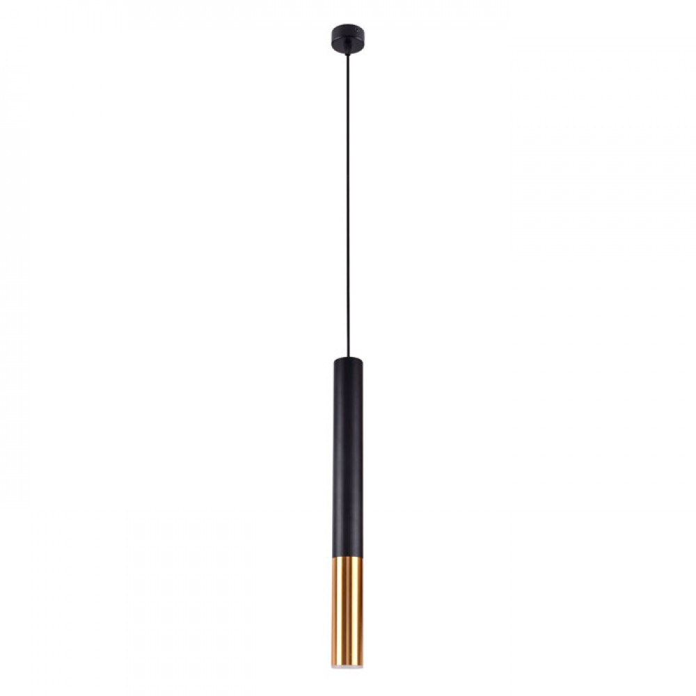Κρεμαστό Φωτιστικό Αλουμινίου Σε Μαύρο Και Χρυσό 1xGU10 MAX - Viokef