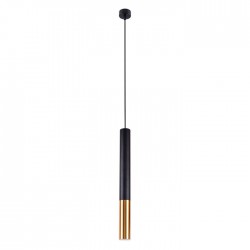 Κρεμαστό Φωτιστικό Αλουμινίου Σε Μαύρο Και Χρυσό 1xGU10 MAX - Viokef