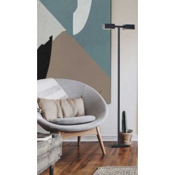 LED Φωτιστικό Δαπέδου Μαύρο Μεταλλικό 12.6W NOSTO - VIOKEF