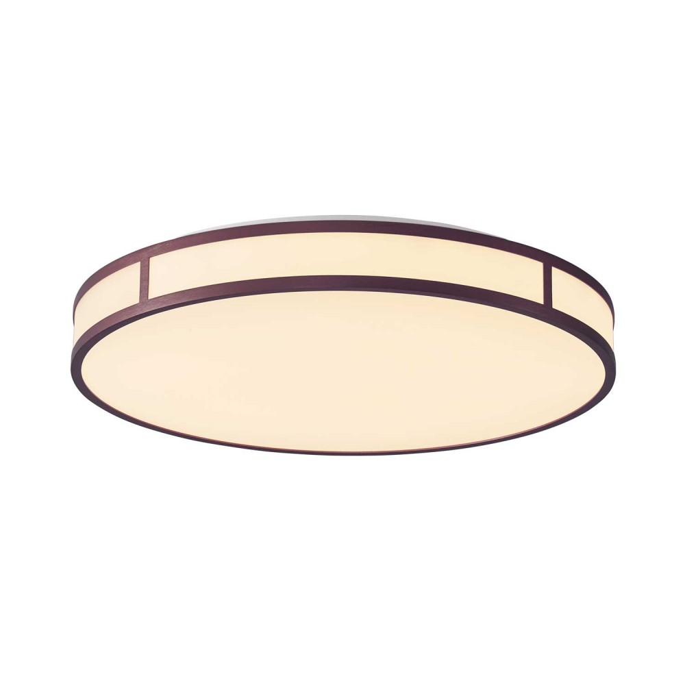 LED Πλαφονιέρα Αλουμινίου Λευκή - Καφέ D:400 40W PIEDRO - VIOKEF