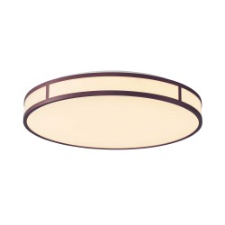 LED Πλαφονιέρα Αλουμινίου Λευκή - Καφέ D:400 40W PIEDRO - VIOKEF