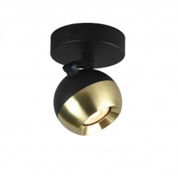 Σποτ Μεταλλικό Μαύρο Και Χρυσό 1xGU10 RINGO - VIOKEF