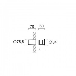 Χωνευτό Σποτ Τοίχου Στρογγυλό Round Serifos 3W IP54 - VIOKEF