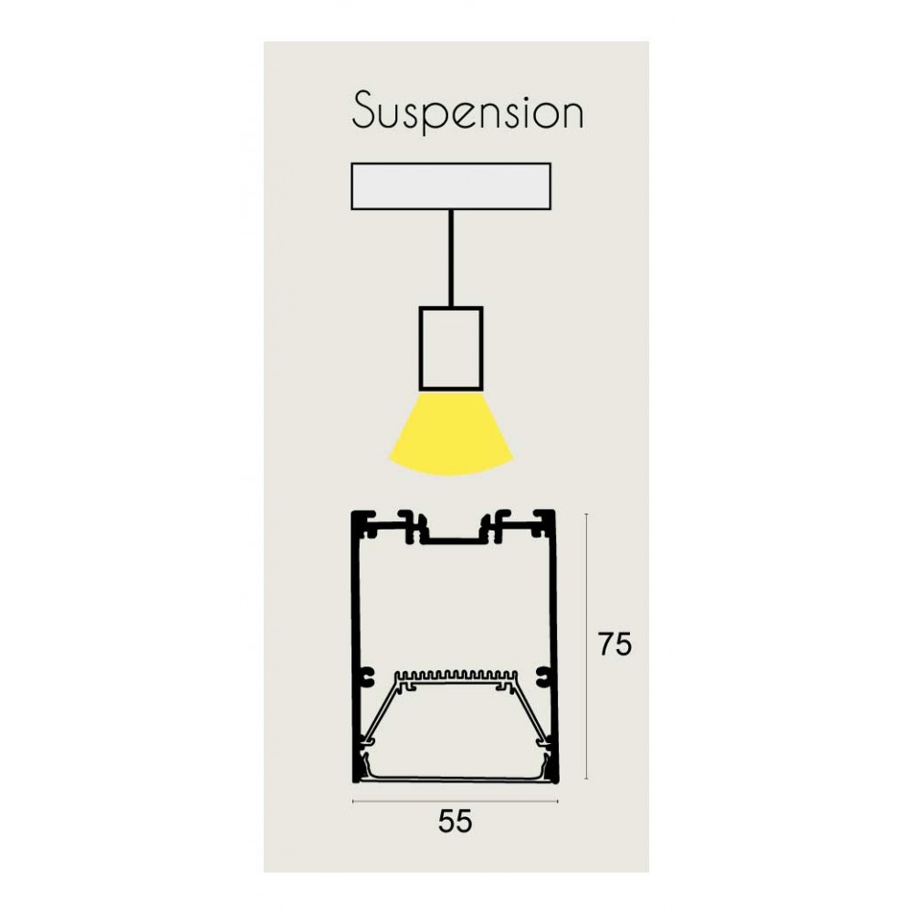 LED Κρεμαστό Φωτιστικό Γραμμικό 73W 2820mm - STATION ULTRA - VIOKEF 
