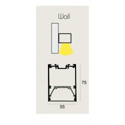 LED Φωτιστικό Τοίχου Γραμμικό 73W 2820mm- STATION ULTRA - VIOKEF 