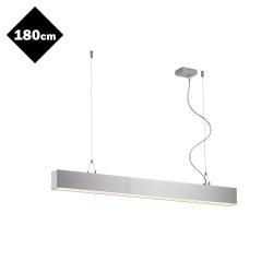 LED Κρεμαστό Γραμμικό Φωτιστικό Σε Χρώμα Αλουμινίου 80W 1800x55mm STATION VIOKEF