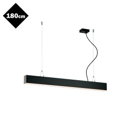 LED Κρεμαστό Γραμμικό Φωτιστικό Σε Μαύρο Χρώμα 80W 1800x55mm STATION VIOKEF