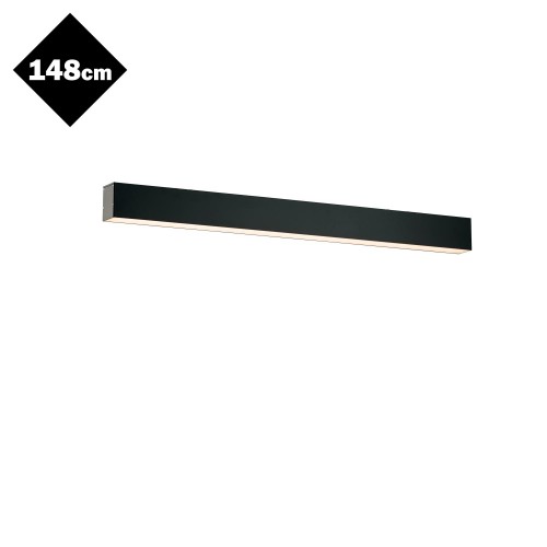 LED Γραμμικό Φωτιστικό Οροφής Σε Μαύρο Χρώμα 60W 1480x55mm STATION VIOKEF