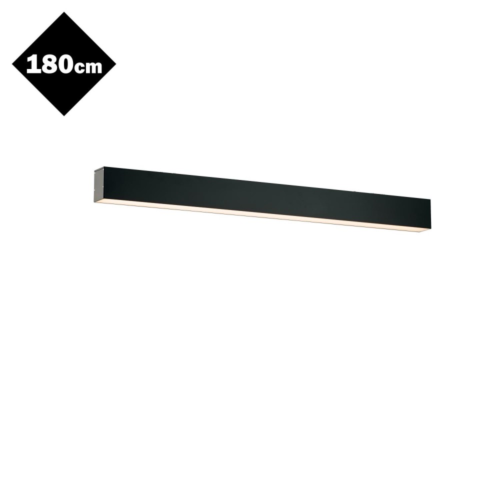 LED Γραμμικό Φωτιστικό Τοίχου Σε Μαύρο Χρώμα 80W 1800x55mm STATION VIOKEF