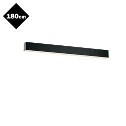 LED Γραμμικό Φωτιστικό Τοίχου Σε Μαύρο Χρώμα 80W 1800x55mm STATION VIOKEF