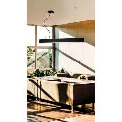 LED Κρεμαστό Γραμμικό Φωτιστικό Σε Μαύρο Χρώμα 80W 1800x55mm STATION VIOKEF