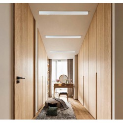 LED Γραμμικό Φωτιστικό Οροφής Σε Λευκό Χρώμα 30W 890x55mm STATION VIOKEF