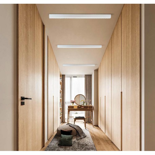 LED Γραμμικό Φωτιστικό Οροφής Σε Λευκό Χρώμα 30W 890x55mm STATION VIOKEF