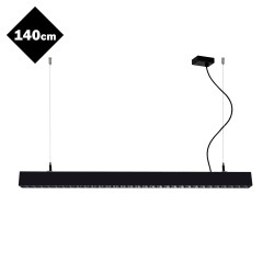 LED Κρεμαστό Γραμμικό Φωτιστικό Σε Μαύρο Χρώμα 36W 1410mm Με Διακόπτη Επιλογής Απόχρωσης Λευκού - TOPLINE VIOKEF